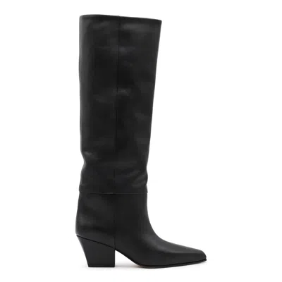 Paris Texas Black Leather Jane Boots
