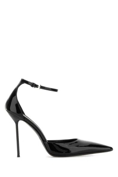 Paris Texas Pointed-toe High Heel Pumps With Ankle Strap In Black