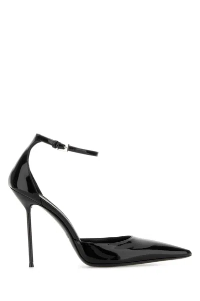 Paris Texas Pointed-toe High Heel Pumps With Ankle Strap In Black