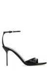 Paris Texas 90mm Lidia Leather Ankle Strap Sandals In Black
