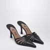 Paris Texas Black Leather Nadia Mules