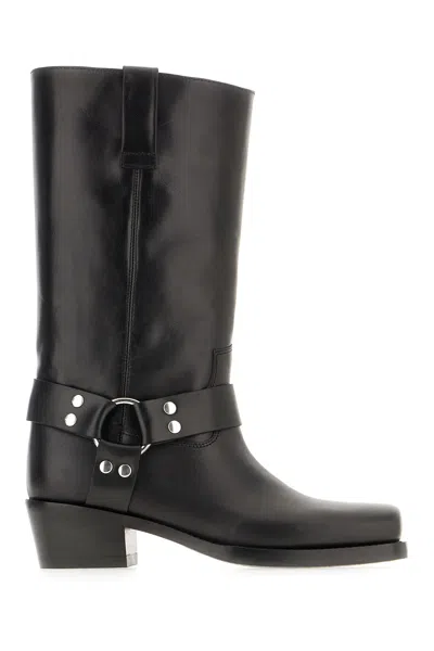 Paris Texas Black Leather Roxy Boots