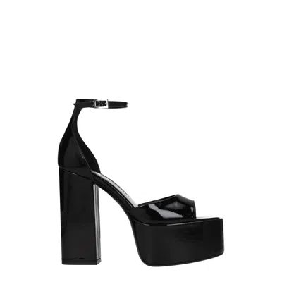 Paris Texas Black Leather Sandal
