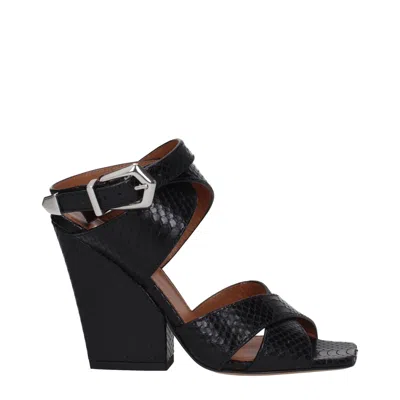 Paris Texas Black Leather Sandal