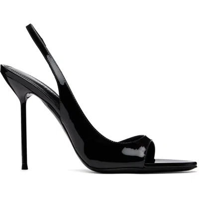Paris Texas Black Lidia Slingback Heeled Sandals