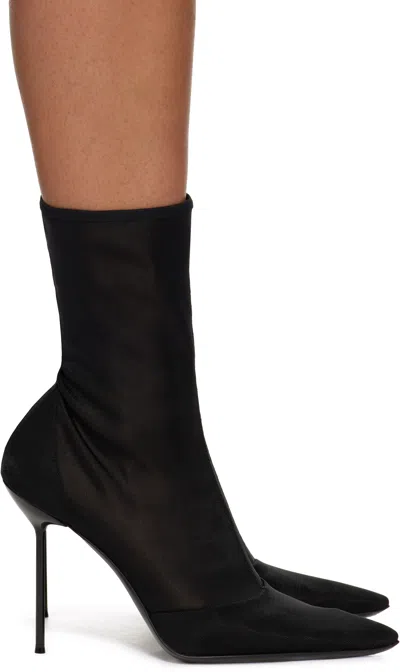 Paris Texas High Stiletto Heel Ankle Boots In Black