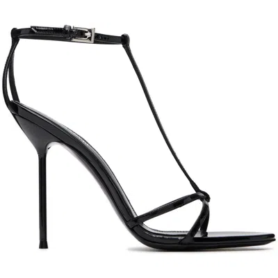 Paris Texas Black Lidia T-strap 105 Heeled Sandals