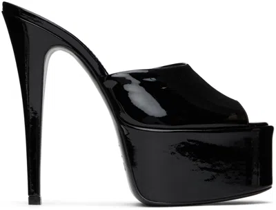 Paris Texas Black Marina Heeled Sandals