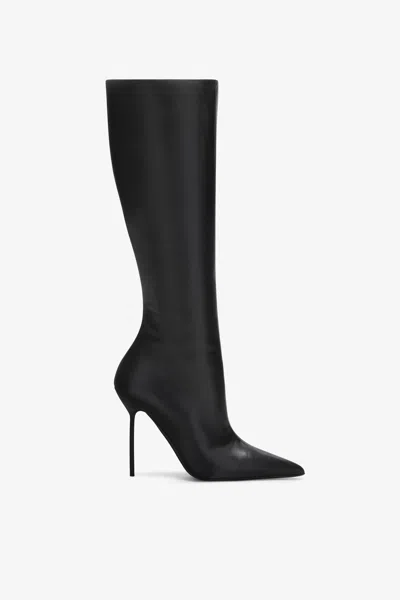 PARIS TEXAS BLACK NAPPA LEATHER BOOTS
