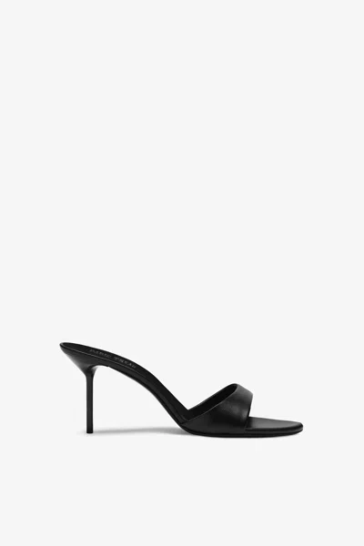 Paris Texas Lidia Patent Stiletto Mule Sandals In Black