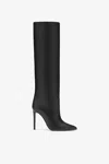 Paris Texas Black Nappa Leather Stiletto Boots In Black
