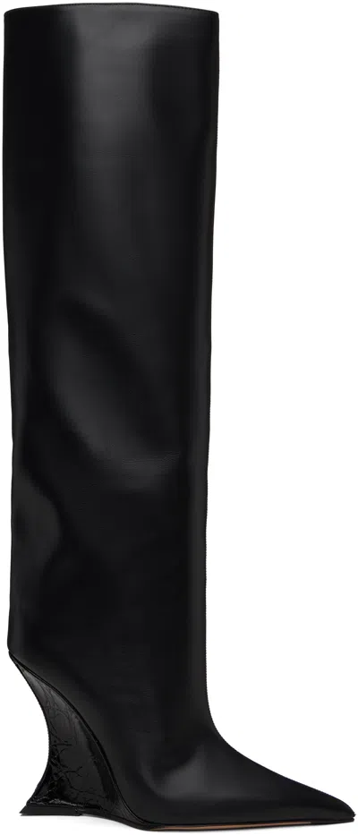 Paris Texas Black Nina Tall Boots In Black-carbone