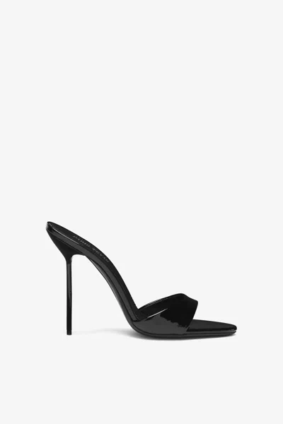Paris Texas Black Patent Leather Mule