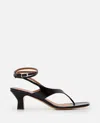 Paris Texas Leather Sandals With Ayers Effect In Black