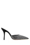 Paris Texas 100mm Hollywood Embellished Leather Mules In Black