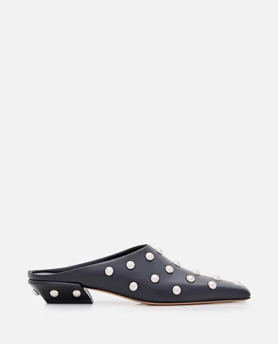 PARIS TEXAS BLACK SLIP ON MULES