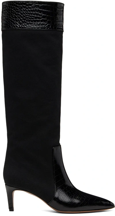 Paris Texas Black Stiletto 60 Tall Boots In Carbone-black