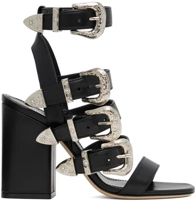 Paris Texas Black Tessa Heeled Sandals