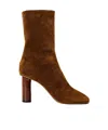 Paris Texas Blockheel Ankle Boot In Brown