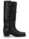 Paris Texas Roxanne Leather Knee-high Boots In Black