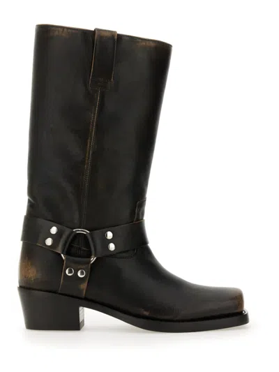 Paris Texas Boot Roxy With Distressed Finish In Black