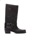 Paris Texas Black Calf Leather Roxy Boot