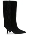 Paris Texas Boots In Off-black Suede Leather In Black