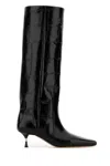 Paris Texas Bettina Croc-embossed Leather Boots In Black