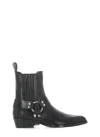 Paris Texas Helena Cowboy Ankle Boots In Black
