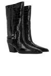 Paris Texas Jane Embossed Boots In Black