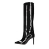 Paris Texas Stiletto Boot 85 In Nero Neri E Grigi