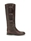 Paris Texas Montana Crocodile-embossed Buckle Boots In Brown