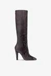 Paris Texas Boots In Ash Printed Python Leather. In Multi
