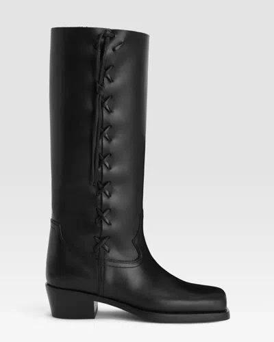 Paris Texas Boots In Black Calf Leather