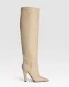 Paris Texas Boots In Bone-colored Leather In Brown