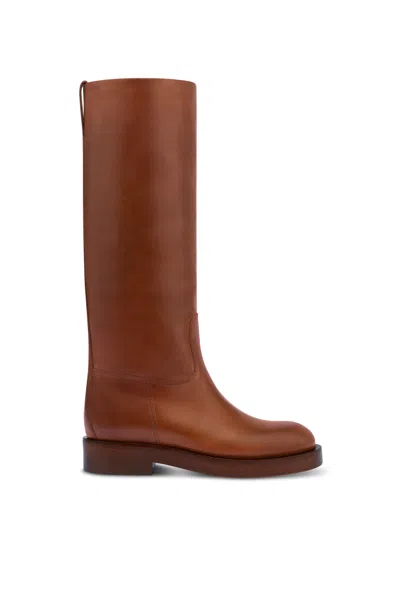 Paris Texas Boots In Brown Calf Leather