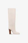 Paris Texas Boots In Milk White Leather In Milk White