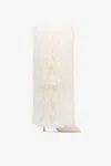 Paris Texas Boots In Mongolian Fur White In White
