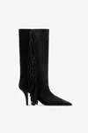 Paris Texas Boots In Off-black Suede Leather In Off-black