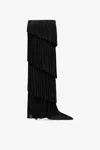 Paris Texas Boots In Off-black Suede Leather In Off-black