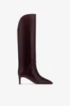 Paris Texas Boots In Pinot Noir Calf Leather. In Burgundy