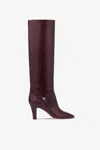 Paris Texas Boots In Pinot Noir Calf Leather. In Burgundy