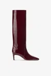 Paris Texas Boots In Rouge Noir Patent Leather. In Burgundy