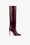 Paris Texas Stiletto Ankle Boots Pointed Toe Design In Burgundy