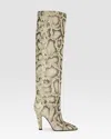 Paris Texas Boots In Sand Printed Python Leather In Sand