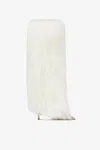 Paris Texas Boots In Suede And White Mongolian Fur In White
