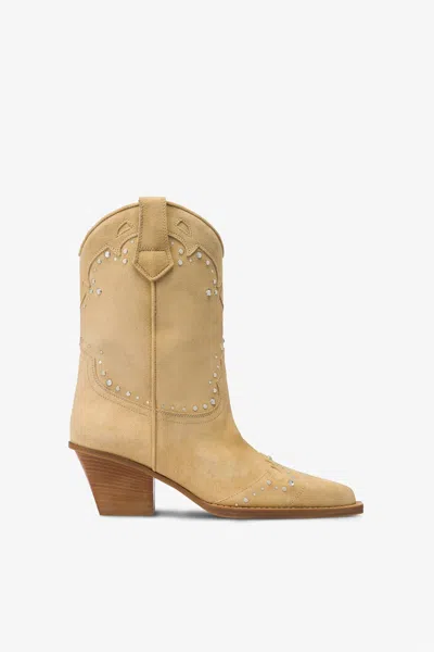 Paris Texas Boots In Suede Leather With Silver Studs