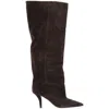 Paris Texas 'ines' Brown Boots With High Stiletto Heel In Suede Woman In Black