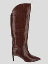 Paris Texas 100mm Crocodile-embossed Boots In Multicolor