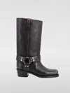 Paris Texas Roxy Brushed Leather Boots In Schwarz